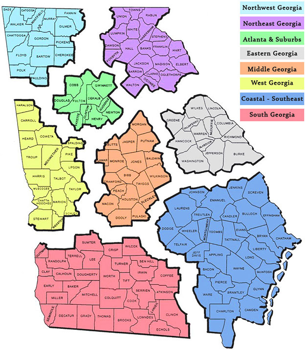 Georgia Regional Map